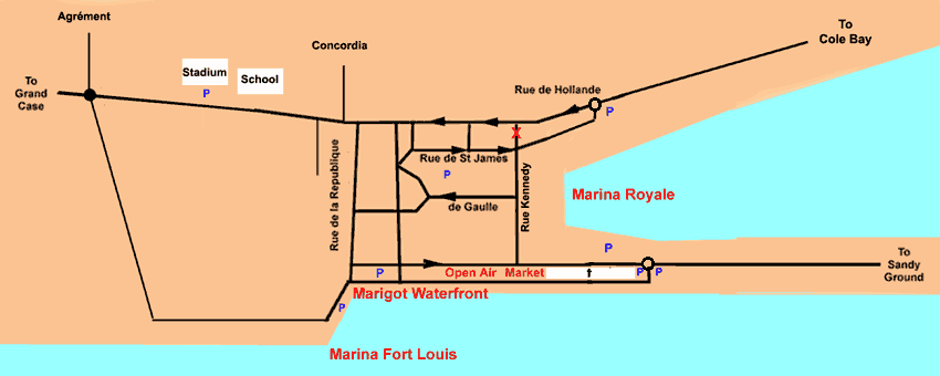 Marigot Traffic map