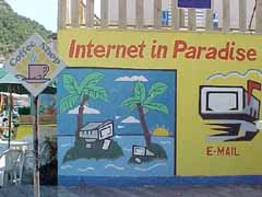 Internet café sign