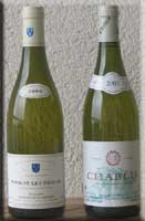 Chablis and Savigny Les Beaune