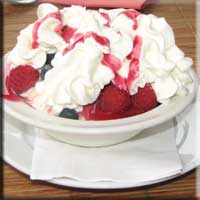 Fruit and whipped cream