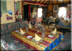 Dining room and stage
