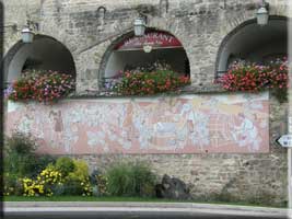 restaurant with flowers