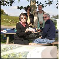 Our table on a wind-awept hill