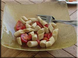Guadeloupe tomatoes with hearts of palm