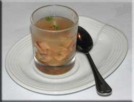 Marinated salmon amuse bouche