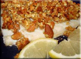 Grouper with almonds