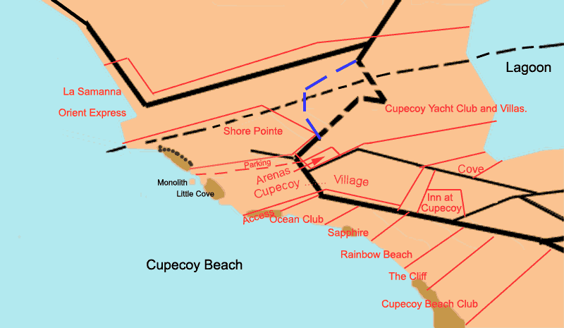 Cupecoy map